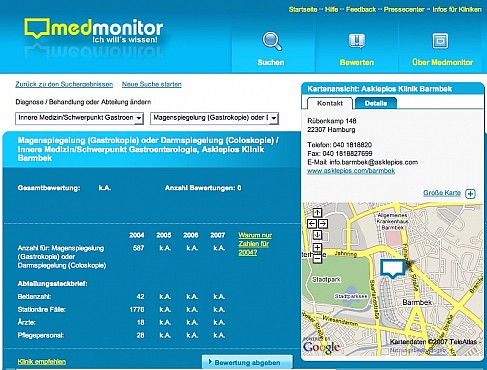 Med Monitor GmbH portal Screenshot 3