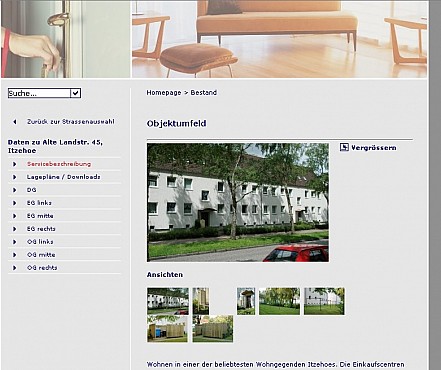 GVI Itzehoe immovables webpage Screenshot 2