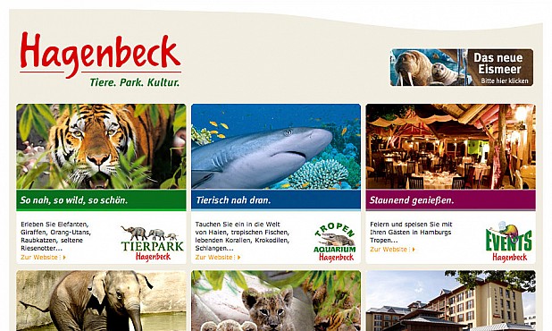 Hagenbecks Tierpark homepage Screenshot 1
