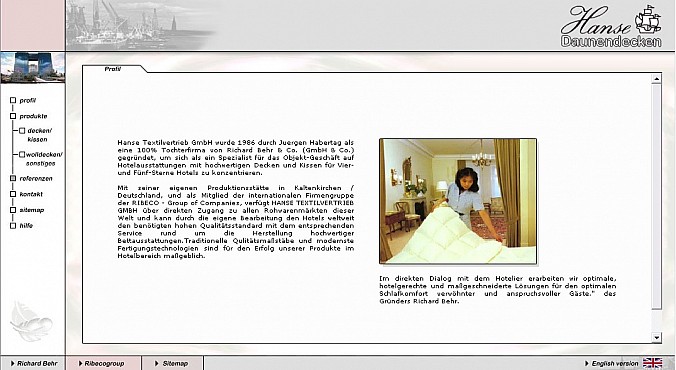 Richard Behr GmbH webpages Screenshot 2
