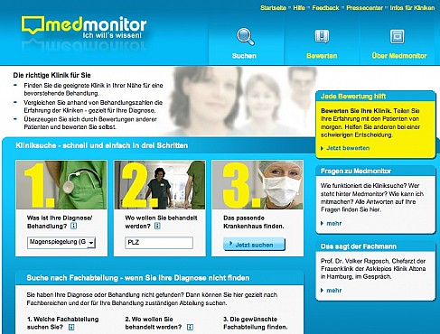 Med Monitor GmbH portal Screenshot 1