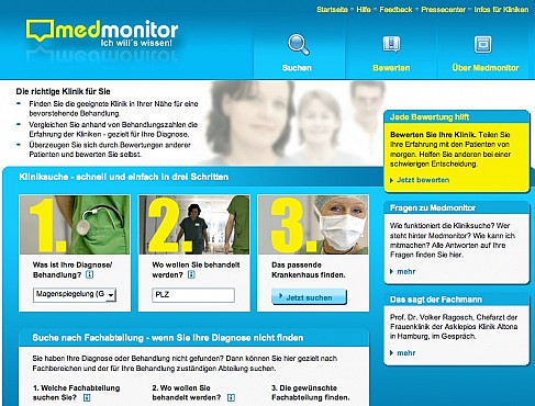 Med Monitor GmbH Portal Screenshot 1