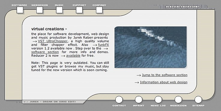Virtual Creations v2 homepage Screenshot 1