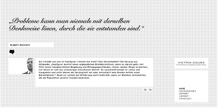 Victrix Causa homepage Screenshot 1