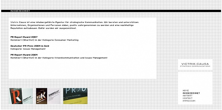 Victrix Causa homepage Screenshot 2