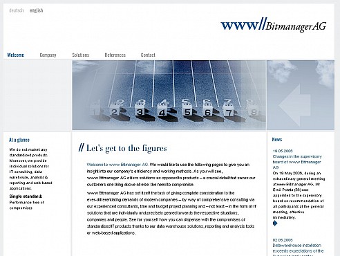 Bit Manager AG Homepage Screenshot 1