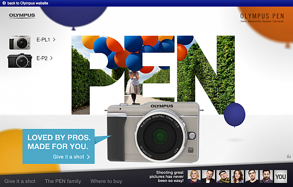 Olympus PEN Flashsite Screenshot 1