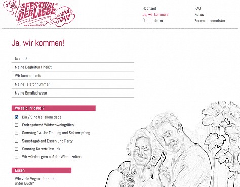 Festival der Liebe - Hochzeits-Webseite Screenshot 3