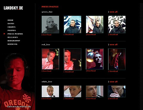 Landsky homepage Screenshot 2