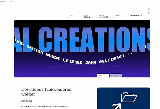 Virtual Creations v3 homepage Screenshot 2